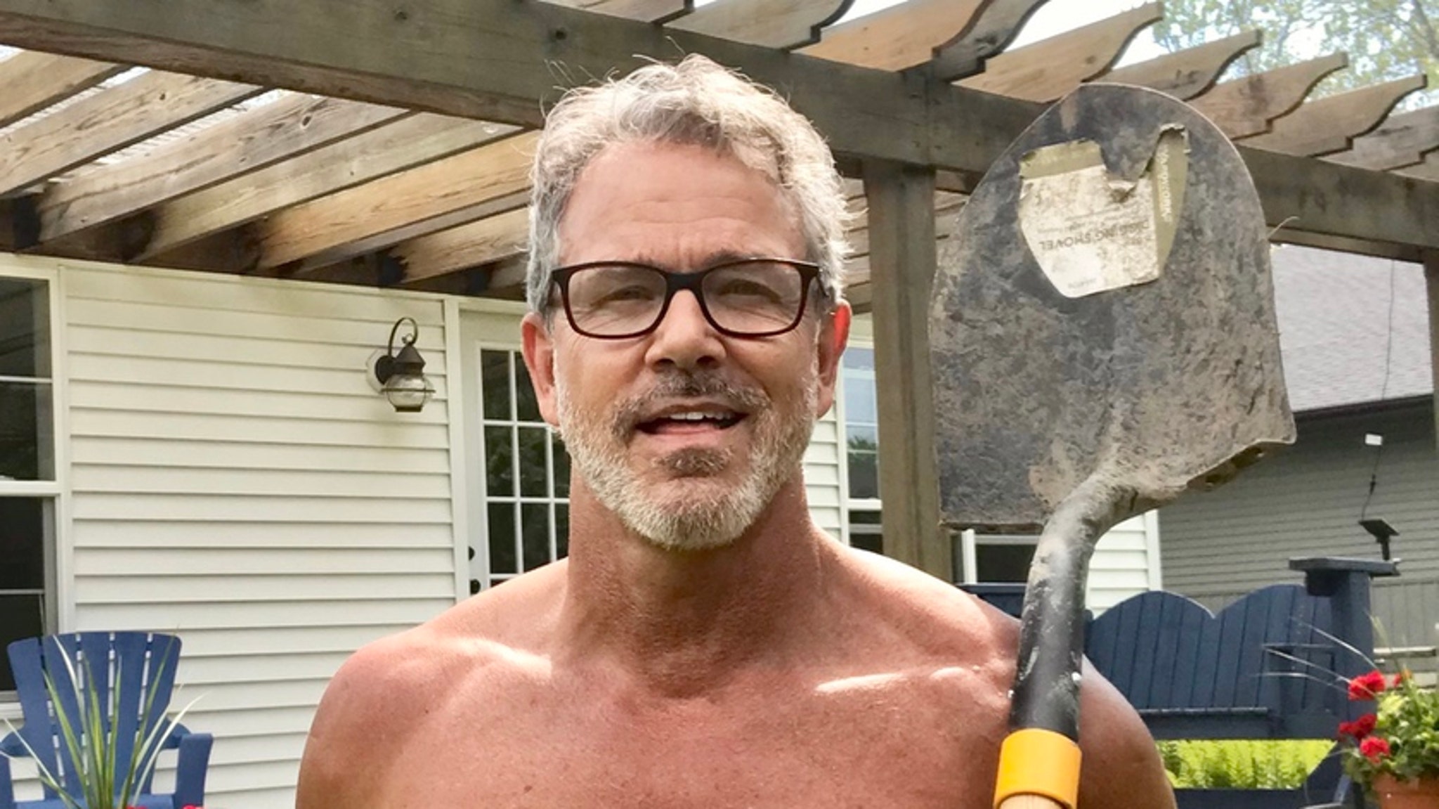 Tom Ernsting Rips Through Shirtless Yard Work Hot Dad Alert