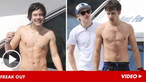 One Direction Hunks -- Topless Beer Chugging Creates Sensory Overload