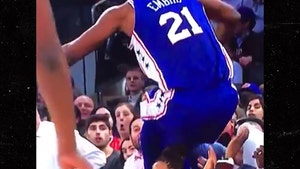 Joel Embiid Narrowly Avoids Destroying Regina King at Knicks Game