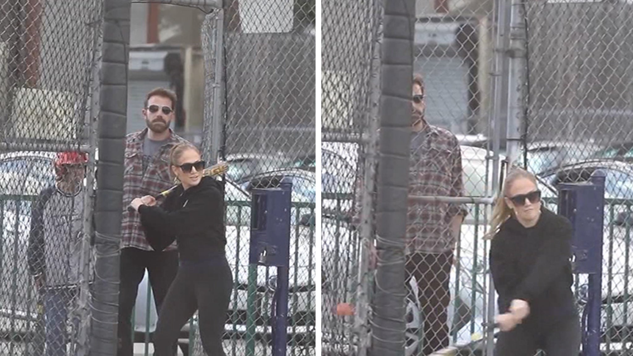 Jennifer Lopez – With Ben Affleck hit the batting cages