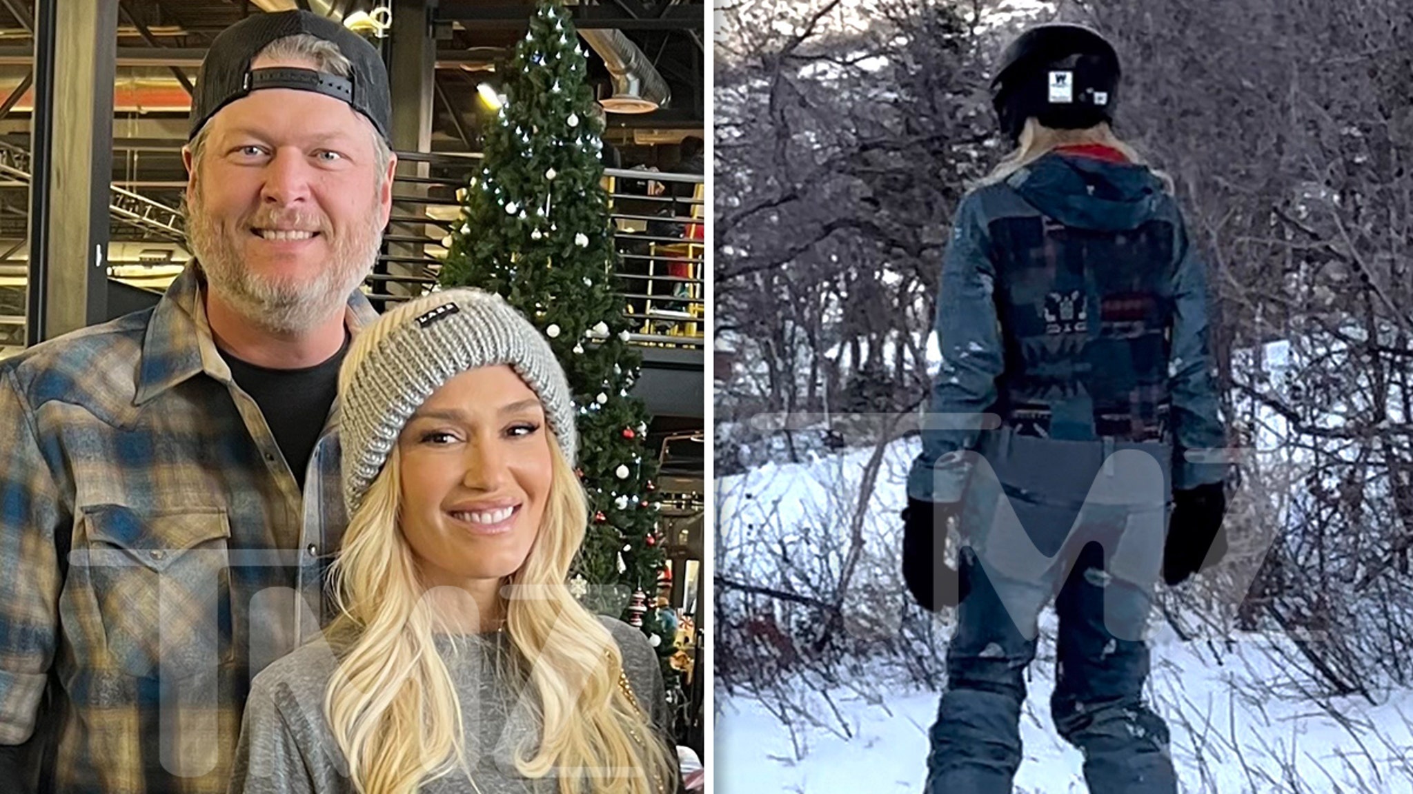 Gwen Stefani and Blake Shelton go skiing and tubing with the kids in Utah