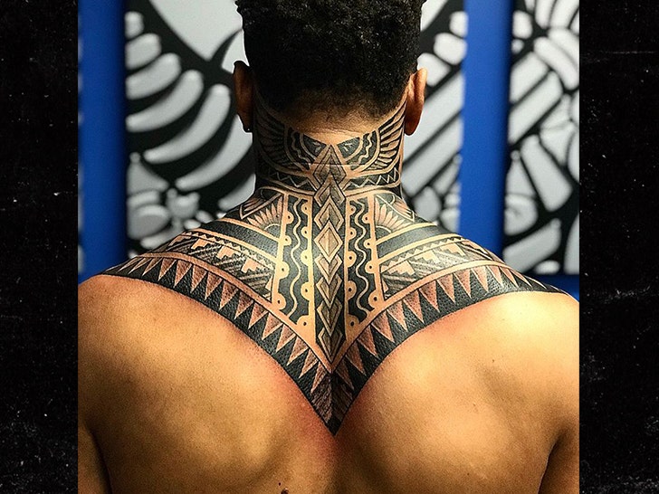 NFL's Marvin Jones Gets Sick Tribal Neck Tattoo with Football Twist