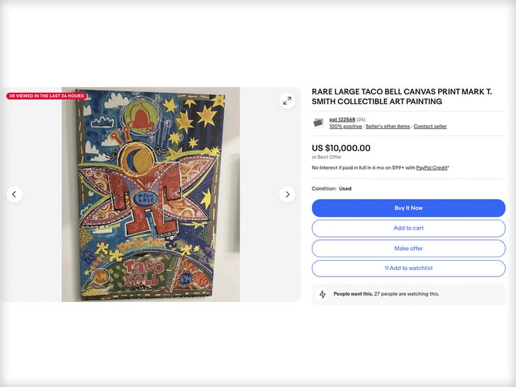 leilão de pintura no ebay