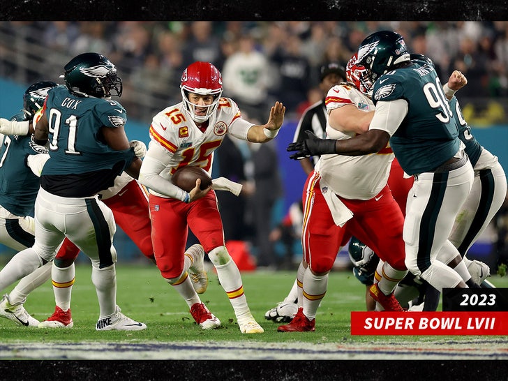 Super Bowl LVII patrick mahomes chiefs eagles sub getty.