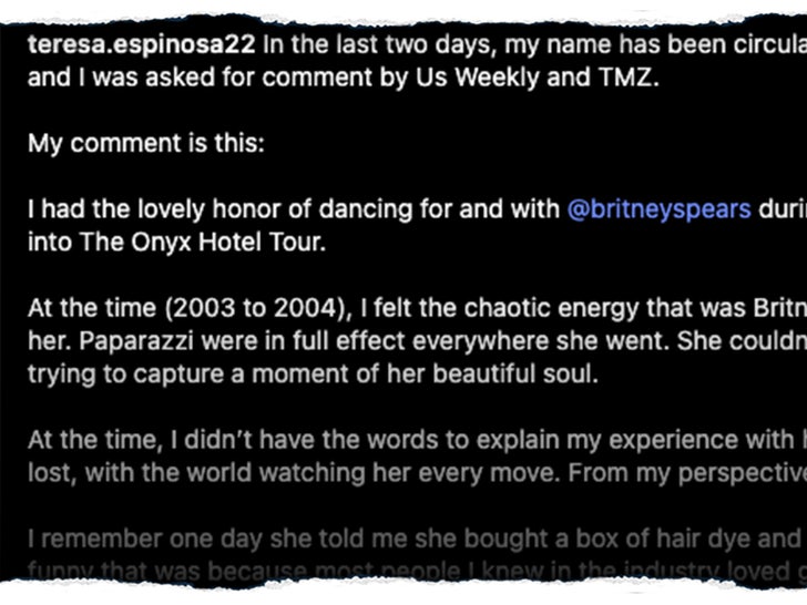 britney spears teresa espinosa instagram launch