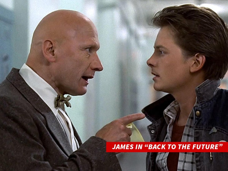 JAMES TOLKAN, MICHAEL J. FOX, CLAUDIA WELLS, DE VOLTA PARA O FUTURO, 1985 alamy