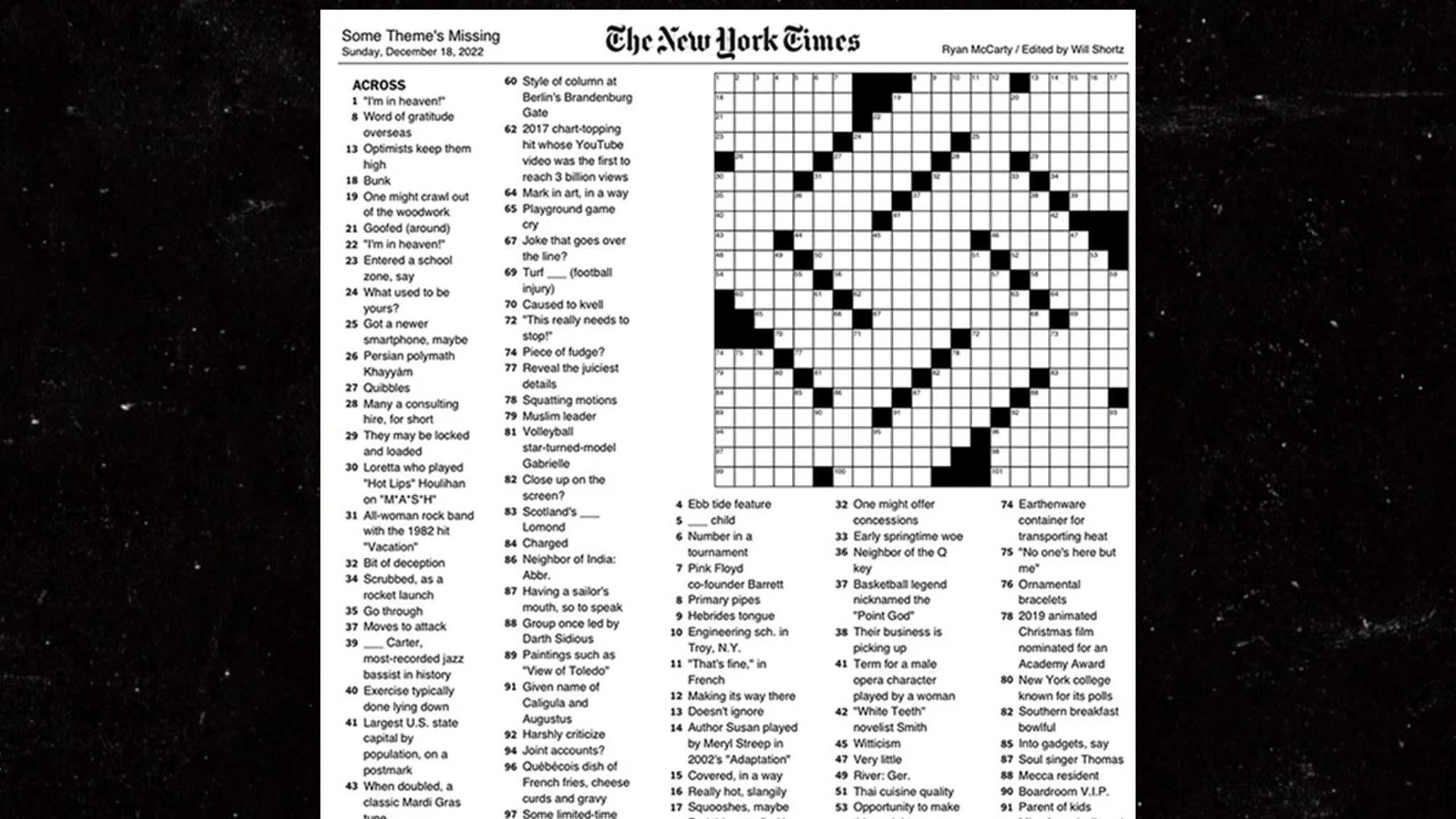 The New York Times отстала от кроссворда в форме свастики во время Хануки.