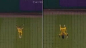 Insane Backflip Catch In Professional Baseball Game, Best Ever?!