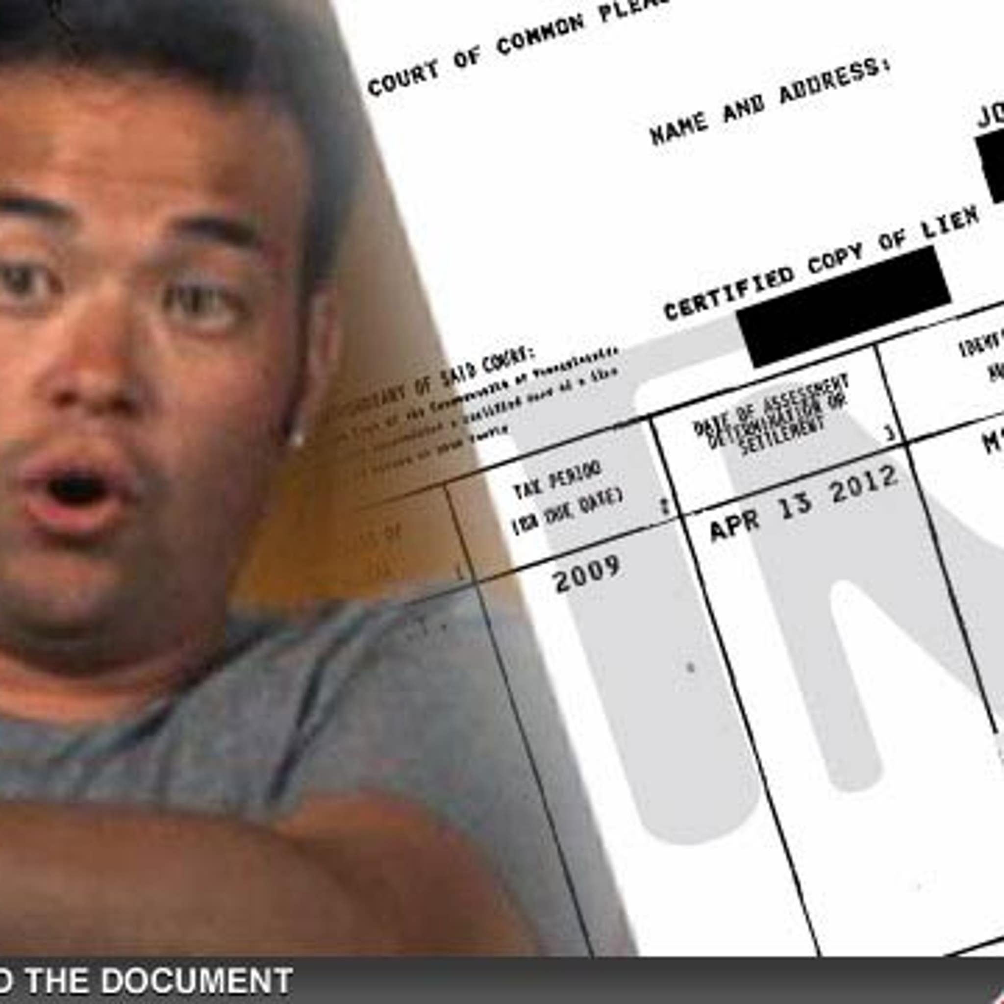 Jon Gosselin Tax Lien -- Proud Father  of a 3-Year-Old Tax Lien