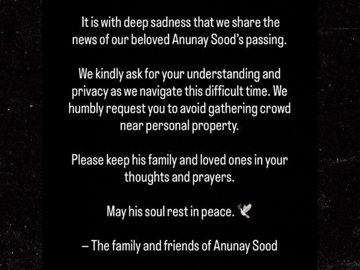 Travel Influencer Anunay Sood Dies in Las Vegas 1 anunay-sood-statement-ig-1