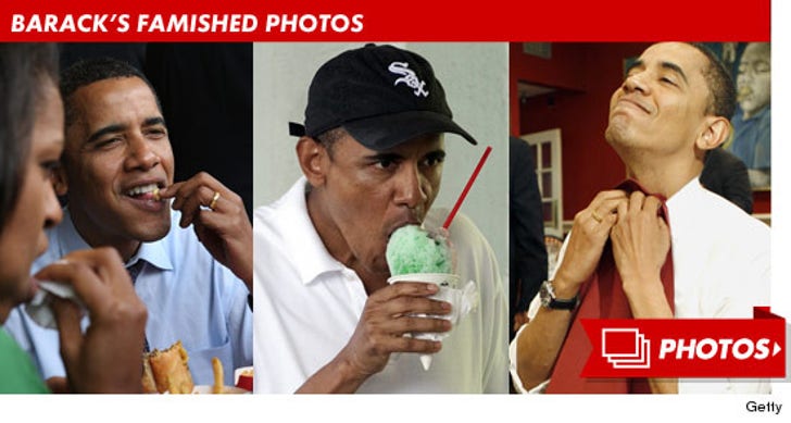 Barack Obama Eating -- The Famished Photos