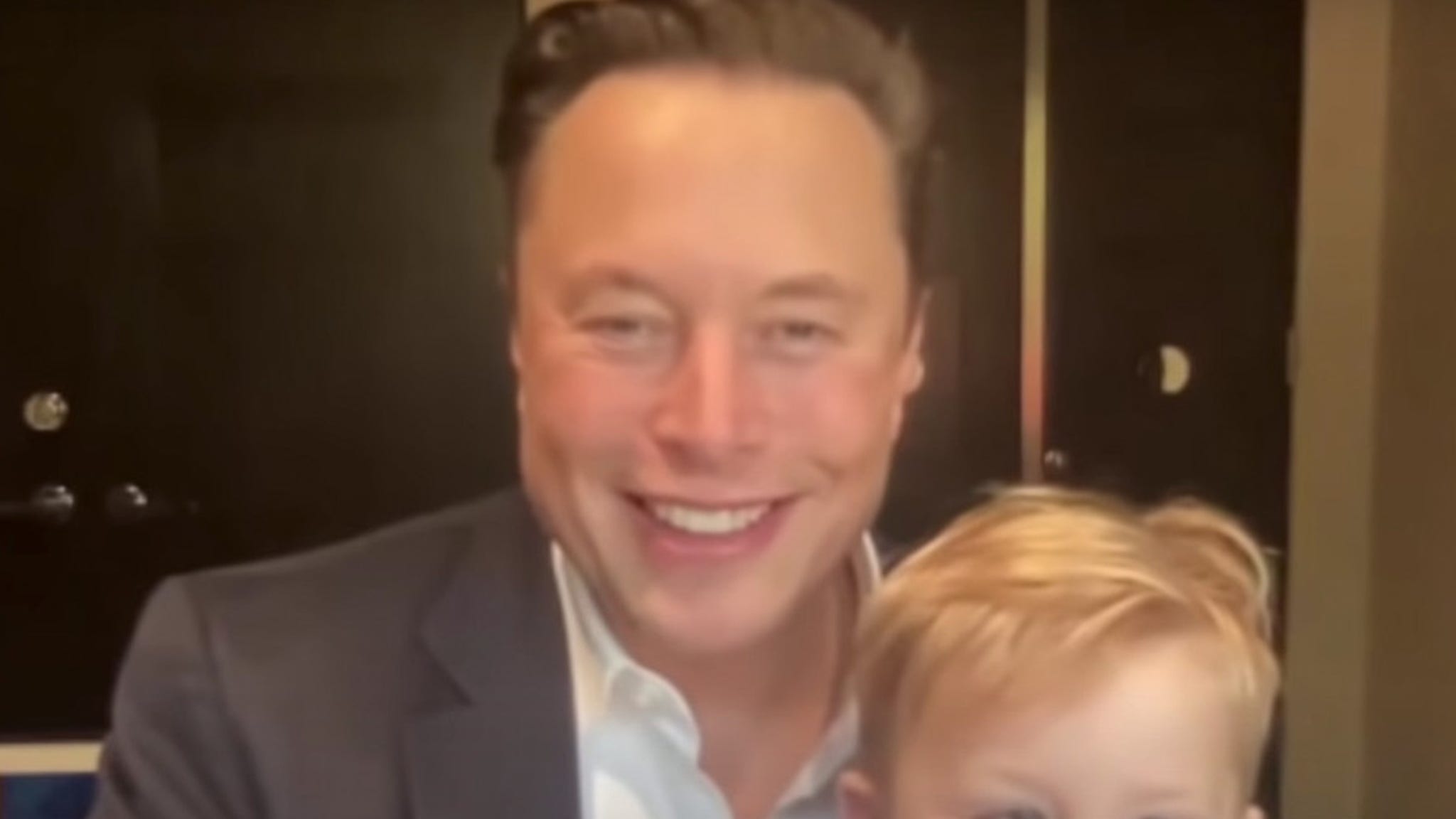 Elon Musk's Baby Boy Makes Appearance During Space Presentation - TMZ