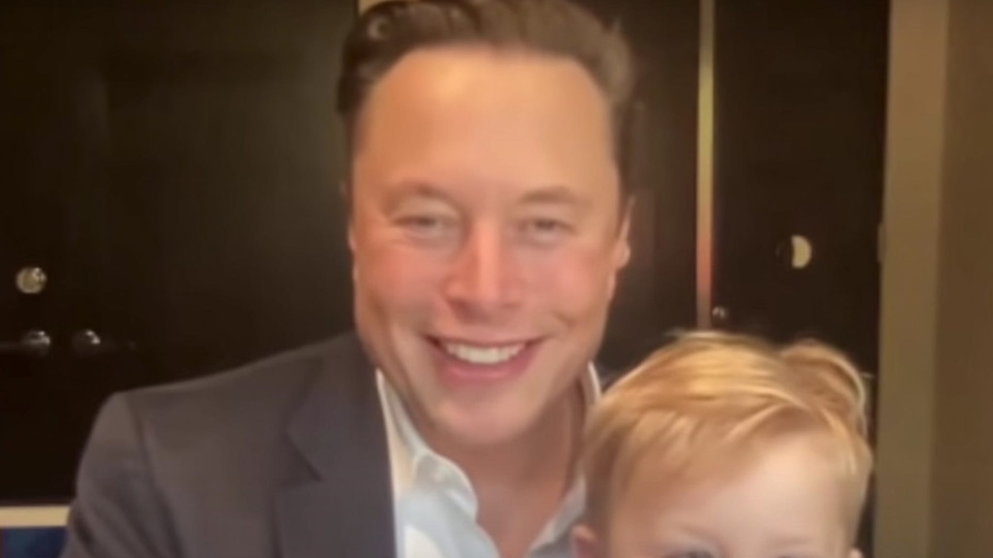 Elon Musk’s Baby Boy Makes Appearance During Space Presentation