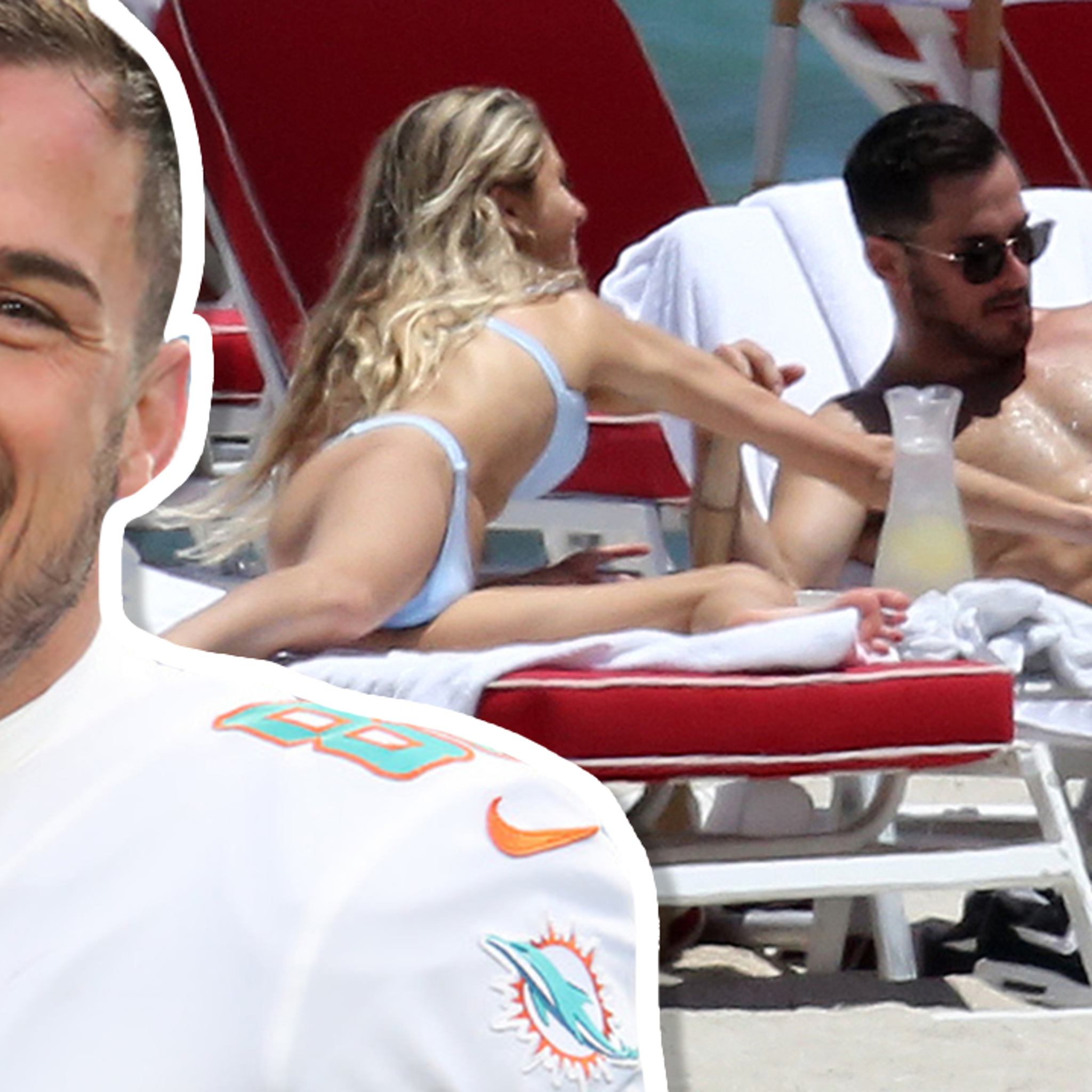 Olivia Culpo's Ex Danny Amendola Hits the Beach With a Mystery Girl