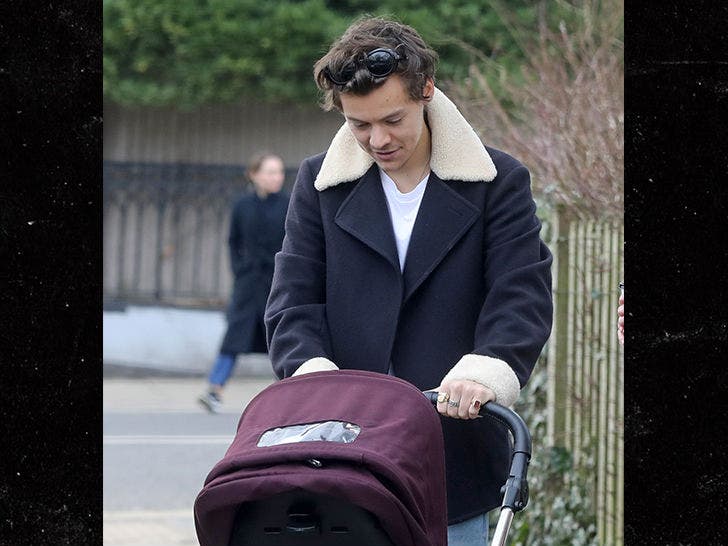 Harry Styles Smitten With Baby As He Pushes Stroller Down London Streets