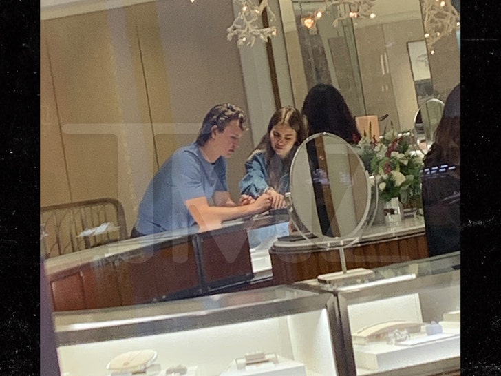 Ansel Elgort & GF Get Fitted for Globes at Tiffany & Co., No Ring