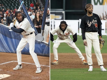 Travis Scott Playing Baseball