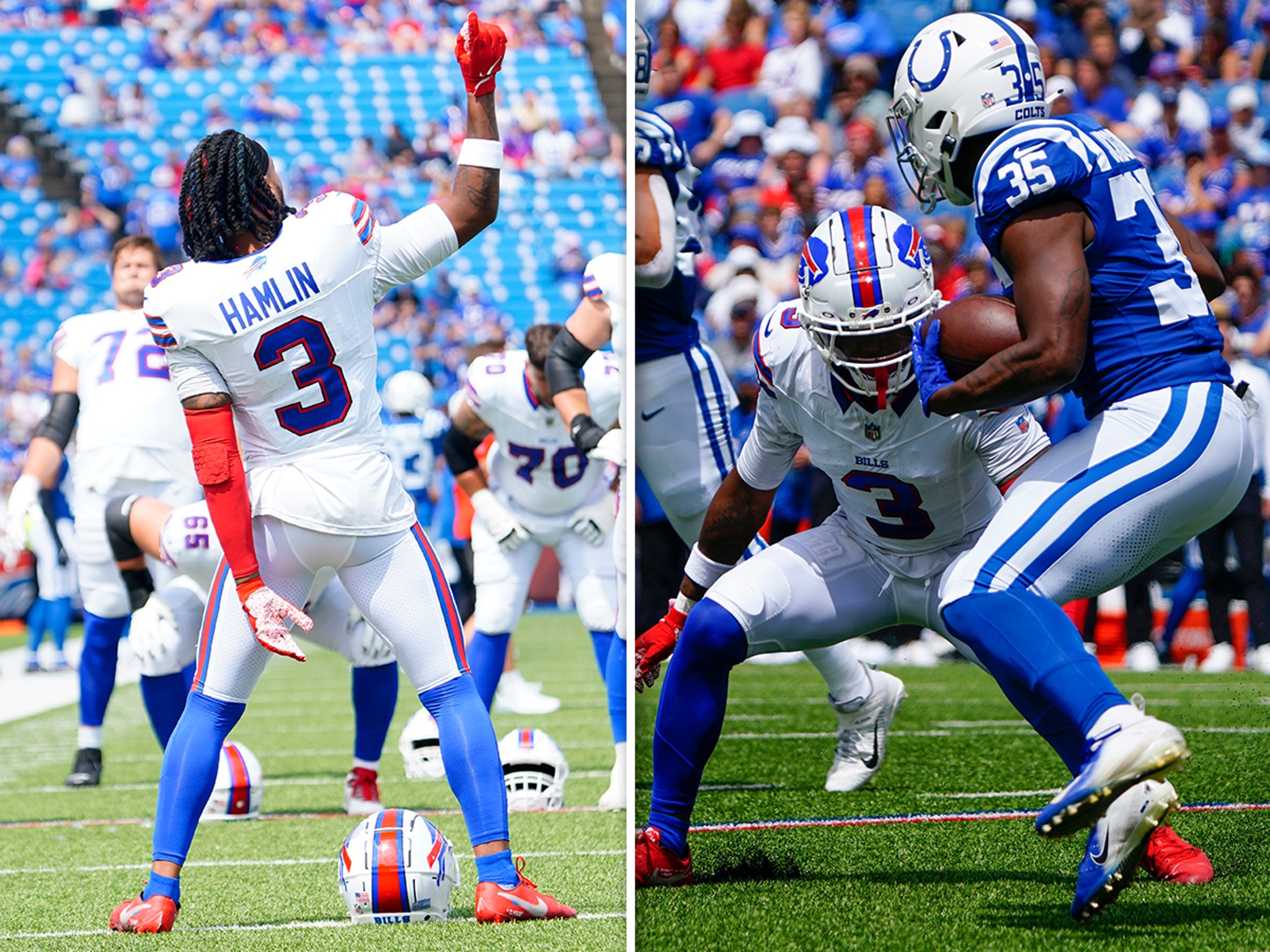 Bills' Damar Hamlin attends 1st game since cardiac arrest, waves to