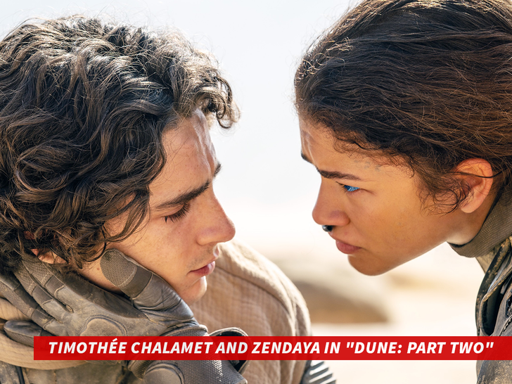 Timothée Chalamet And Zendaya in "DUNE: PART TWO"