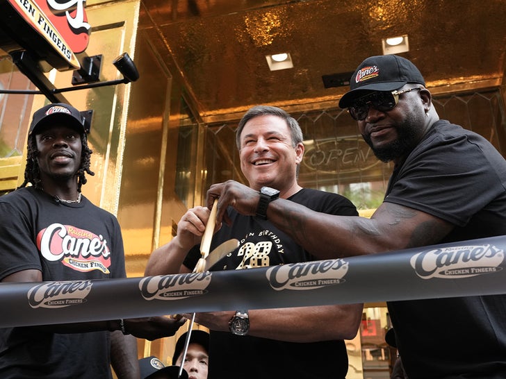 Jrue Holiday and David Ortiz at Raising Cane's