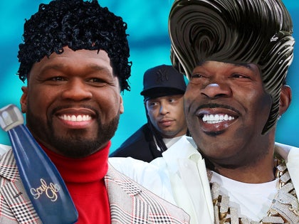 busta rhymes 50 cent hair getty