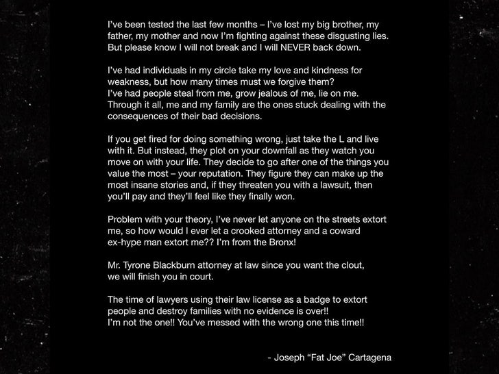 fat joe statement instagram