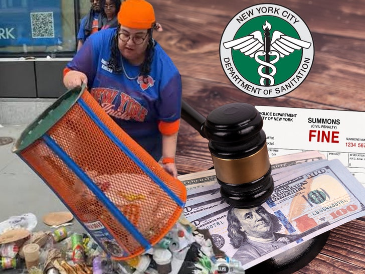 Knicks Fan Fined for Stealing NYC Trash Can Despite Returning It