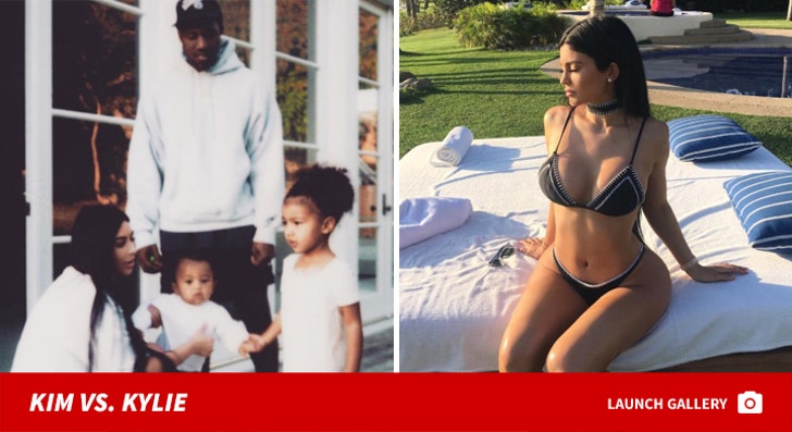 Kim Kardashian vs. Kylie Jenner -- Instagram Photos
