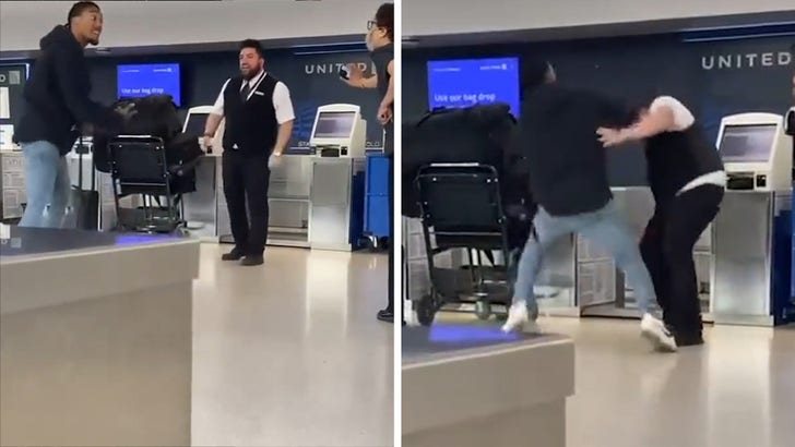 Newark Havalimanı'ndaki Bloody Brawl'da Eski NFL Oyuncusu United Airlines Çalışanını Dövdü