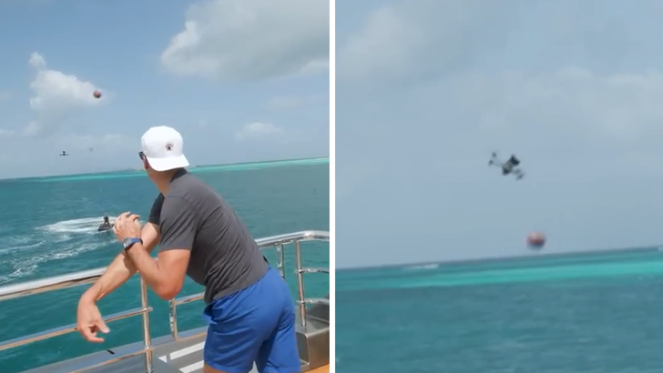 tom brady yacht drone video