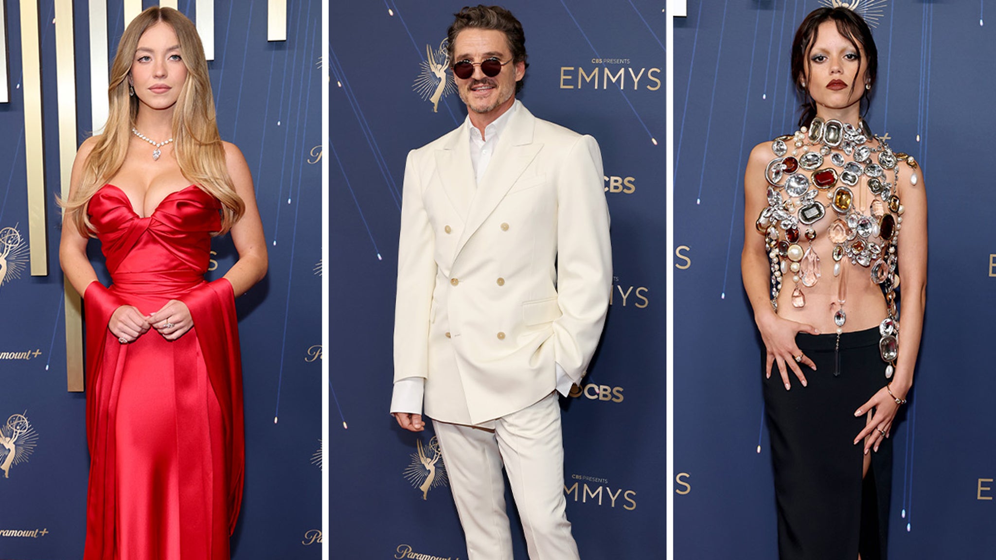 Jenna Ortega, More Stars Walk 2025 Emmy Awards Red Carpet
