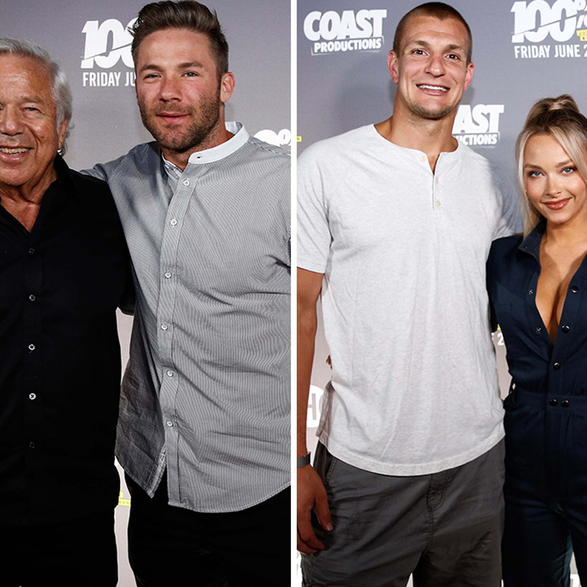 Robert Kraft & Gronk Reunite at Julian Edelman's Documentary Premiere