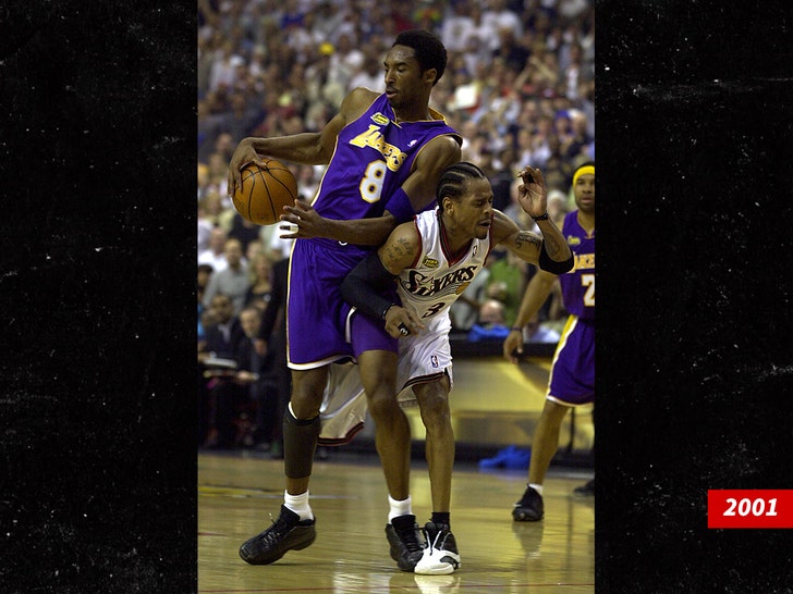 Kobe Bryant and Allen Iverson On The Court Together