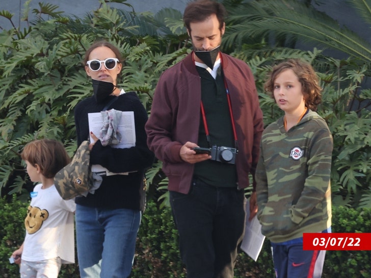 Natalie Portman and husband Benjamin Millepied step out with their kids