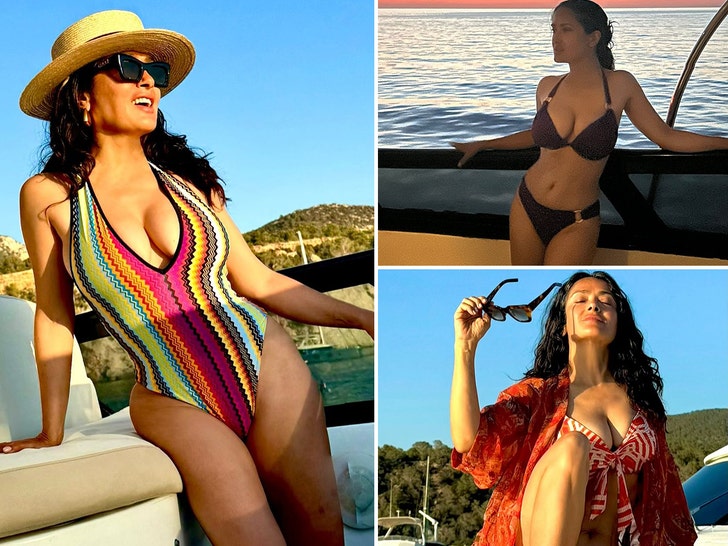 Foto in bikini del compleanno di Salma Hayek