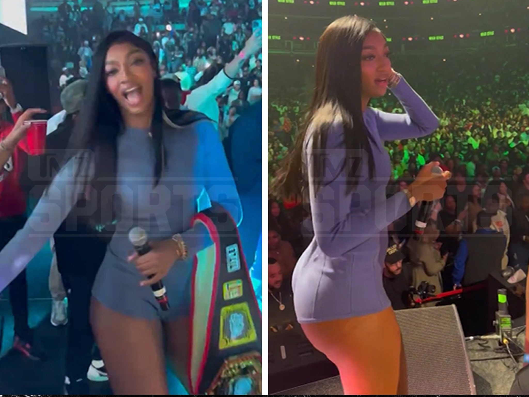 Angel Reese Stuns In Booty Shorts At Wild 'N Out Taping
