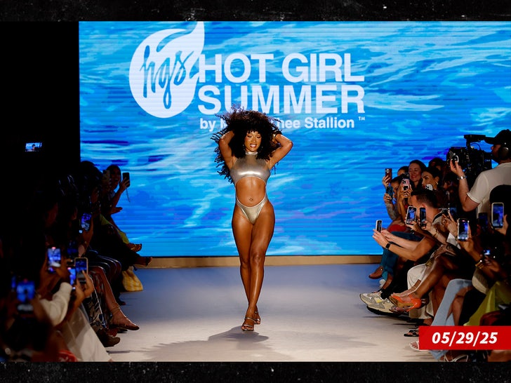 Megan Thee Stallion Flaunts Legs for Days on Miami Swim Week Runway