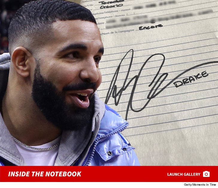 Drake's Lyrics Notebook -- For Sale!