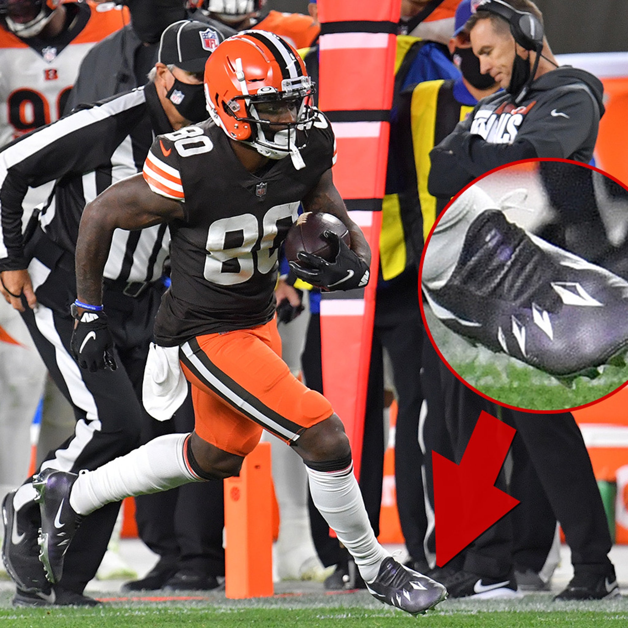 NFL's Jarvis Landry Honors Chadwick Boseman W/ Custom 'Black Panther' Cleats