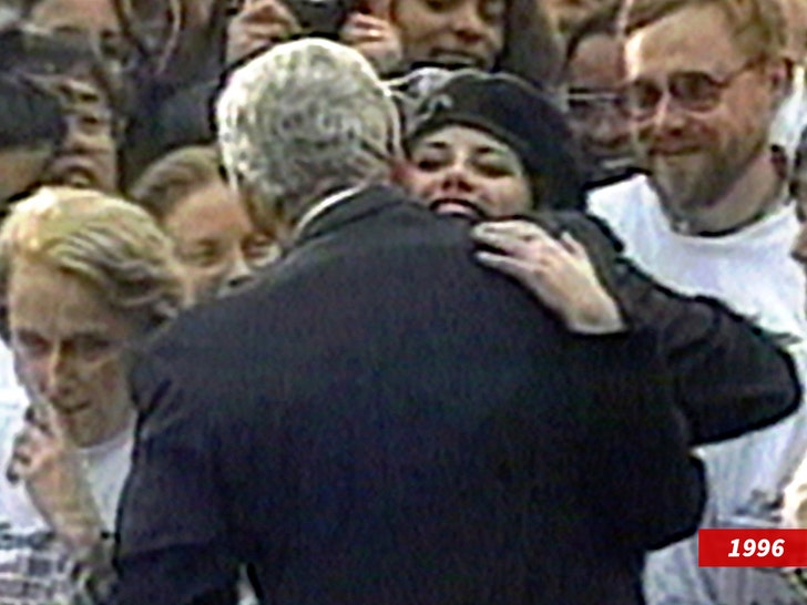 bill clinton hugging monica