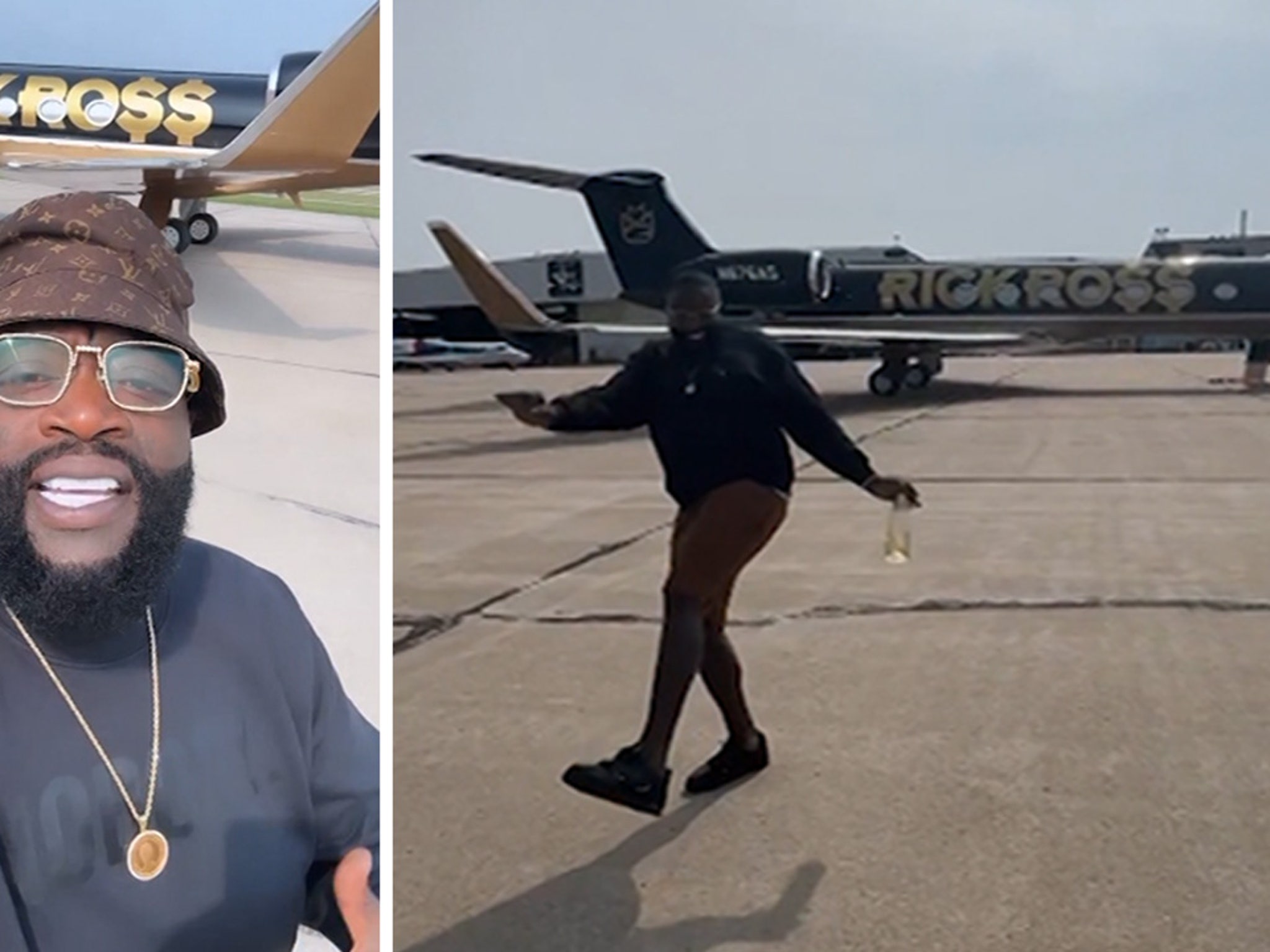 Rick Ross Debuts 18-Passenger Plane Ahead of MMG Pool Party