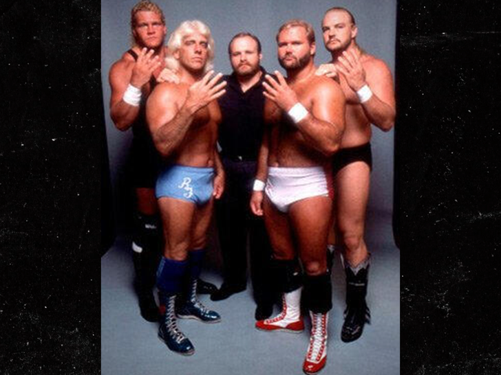 four horsemen Arn Anderson, Ric Flair and Tully Blanchard