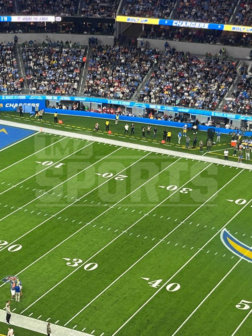 Chargers Ditch Sideline Mats At SoFi Stadium After Broncos