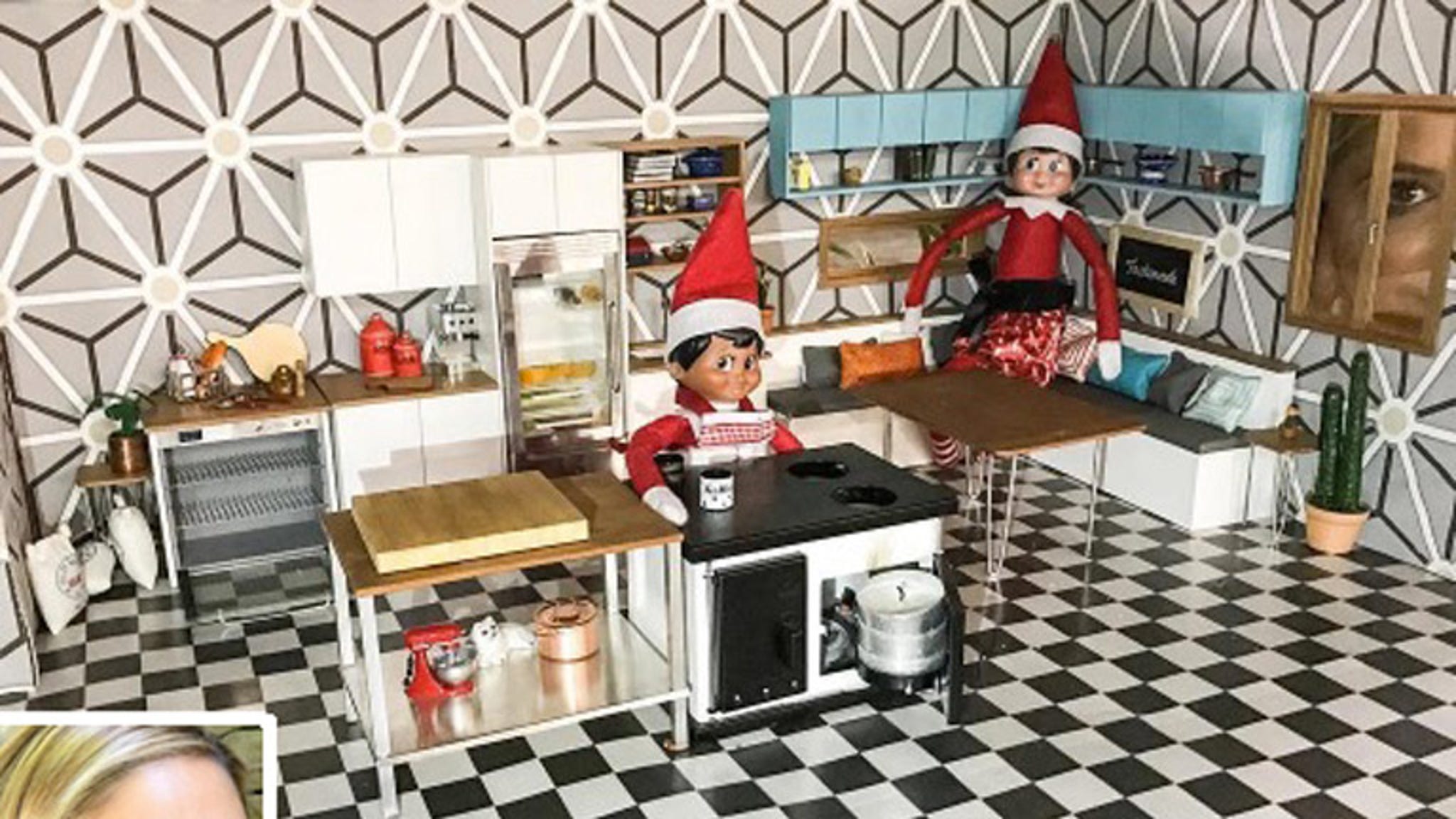 Celebrities' Elf On The Shelf -- He's Watching!