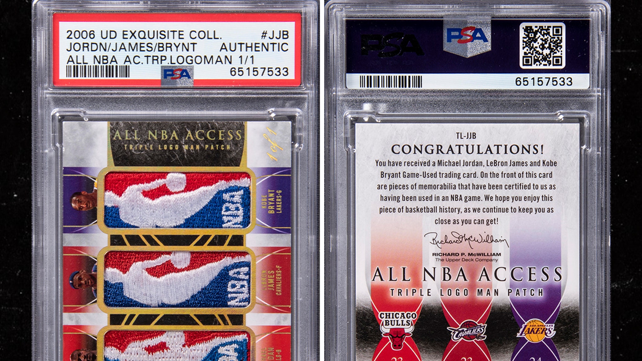 LeBron, Kobe, MJ Triple Logoman Card sale a subasta, ¡podría venderse por $ 3 millones!