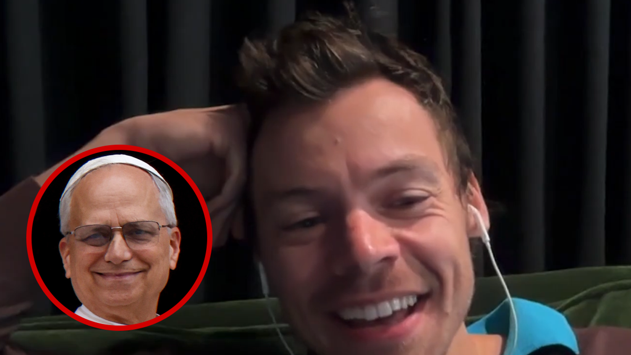 Harry Styles Was at Pope Unveiling Because He Was Getting a Haircut Nearby Harry Styles Was at Pope Unveiling Because He Was Getting a Haircut Nearby