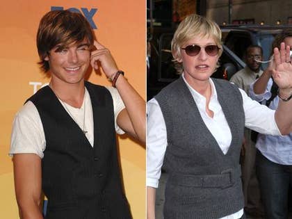 Zac Efron and Ellen DeGeneres