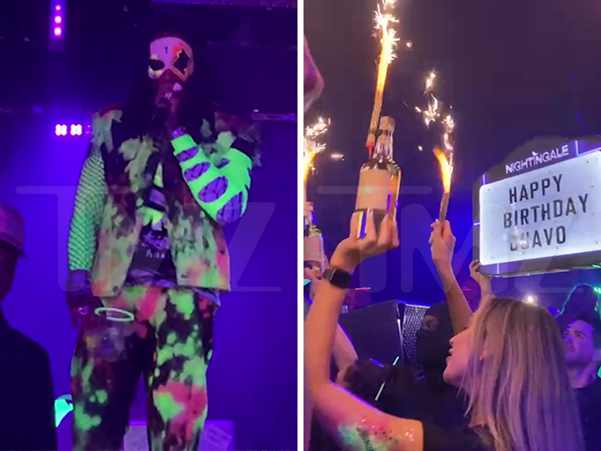 Quavo Has Birthday Party Glow Themed Bash