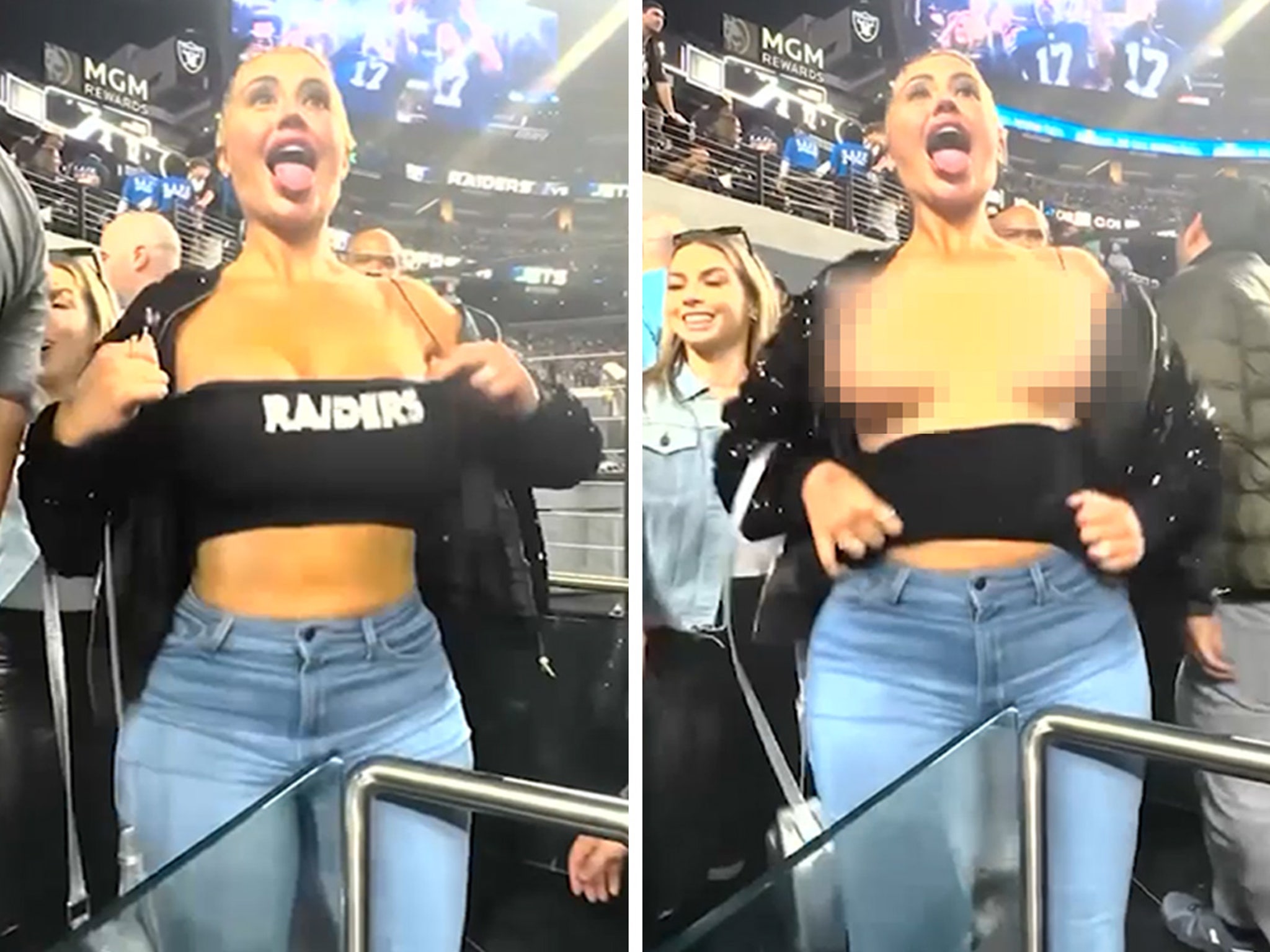 Big-boobed OnlyFans stars flash breasts in tag-team cage fight sending fans  wild - Daily Star