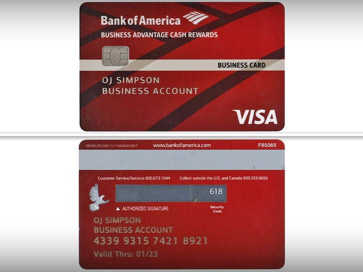 cartão de crédito oj simpson